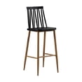 thumbnail image 2 of Commercial Seating Products Minimalist Modern Windsor Bar Height Dining Barstool - Black, 2 of 3