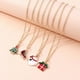 thumbnail image 4 of Collares de Navidad esmaltados para hombres y mujeres, juego de joyas de moda, árbol de Navidad, campana, Papá Noel, copo de nieve, colgantes, regalos, 3 piezas, 4 piezas, 4 of 4