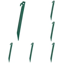 9'' Plastic Tent Stakes, 10Pcs Tent Stakes Heavy Duty with Non-Slip Hook, Garden Stakes Ground Stakes, Stakes for Inflatables Awning Camping Caravan, Tent Pegs for Camping, Outdoor Lawn&Beach, Green