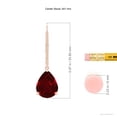 thumbnail image 2 of Angara Natural Solitaire Pear-Shaped 3.8 ct Ruby Leverback Earrings in 14K Rose Gold for Women - July Birthstone Jewelry | Natural Ruby Earrings, 2 of 9