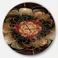 thumbnail image 1 of Designart'motif de Fleurs Fractales Rouges Foncées' Horloge Murale Moderne, 1 of 6