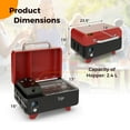 thumbnail image 3 of Costway 8-in-1 Portable Pellet Grill with Digital Control Meat Probe Detachable Ash Pan Red, 3 of 10
