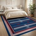 thumbnail image 3 of ODIKA 8'x10' Washable Area Rug Non-Slip Chair-Friendly Mat Striped Border Southwestern Stripes Nested Geometric Mudroom for Dining Room, Large Office, Lounge, 3 of 7