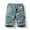 Blue, variant on Workout Shorts for Men Cargo Fashion Pull-On 100% Cotton Summer Relaxed Fit,Pockets Athletic Mens Shorts