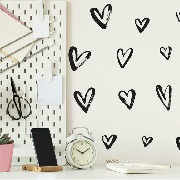 Sketchy Hearts Peel and Stick Wall Decals