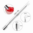 thumbnail image 2 of 4 PCS Cuticle Pusher Remover and Trimmer -Spoon Nail Cleaner Manicure Tools, Professional Salon Double Ended Metal Nail Art Cuticle Tool, Durable Nail Tools for Fingernails Toenails(Silver), 2 of 5