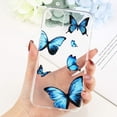 thumbnail image 2 of Girly Case for iPhone 11 Pro Max Case Cute Blue Butterfly Pattern Design Crystal Clear Girls Women Soft TPU Rubber Shockproof Anti-Scratch Protective Case Cover for iPhone 11 Pro Max, 2 of 7