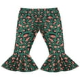 thumbnail image 1 of Kids Girl Pants Wide-Leg Trousers Leopard Ruffle Bell Bottoms, 1 of 5