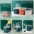 thumbnail image 2 of Contenedor para almacenar arroz, Contenedores grandes para almacenar alimentos, Contenedor de 10 kg con taza medidora, Contenedores para almacenar alimentos secos, Verde, 2 of 4