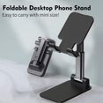 thumbnail image 2 of Cell Phone Stand, Adjustable Foldable Cell Phone Holder for Desk Universal Phone Cradle Desktop Stand Compatible with iPhone 12 11 pro Samsung SE Mobile Phones-Green, 2 of 7