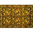 thumbnail image 1 of Ahgly Company Machine Washable Indoor Rectangle Medallion Yellow French Area Rugs, 7' x 10', 1 of 4