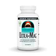 Source Naturals Ultra-Mag, 5-IN-1 Bioavailable Magnesium - Relaxes Muscles & Calms Nerves* - 120 Vegan Tablets