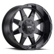TR-12 Custom Wheel 17x9 inch 6-135 Bolt-Pattern 0 Offset Matte Black Rim Style 8 Spoke for Truck