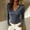 Gray, variant on V Neck T Shirts for Women Long Sleeve Solid Color Elastic Spring Slim Fit Velvet Thread Top