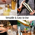 thumbnail image 3 of 18 Piece Bar Cocktail Shaker Set with Stylish Bamboo Stand (Gold), 3 of 7