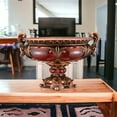 thumbnail image 7 of 10" Brown And Gold Polyresin Decorative Bowl, 7 of 7