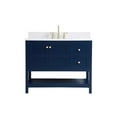 thumbnail image 3 of 42 inch Single Bathroom Vanity in Blue with Backsplash, 3 of 7