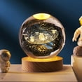 thumbnail image 1 of Bola de cristal de galaxia creativa con tallado interior en 3D, base luminosa, luz nocturna, bola de cristal, pequeños adornos, regalo de cumpleaños, 1 of 4