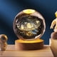 thumbnail image 2 of Bola de cristal de galaxia creativa con tallado interior en 3D, base luminosa, luz nocturna, bola de cristal, pequeños adornos, regalo de cumpleaños, 2 of 5