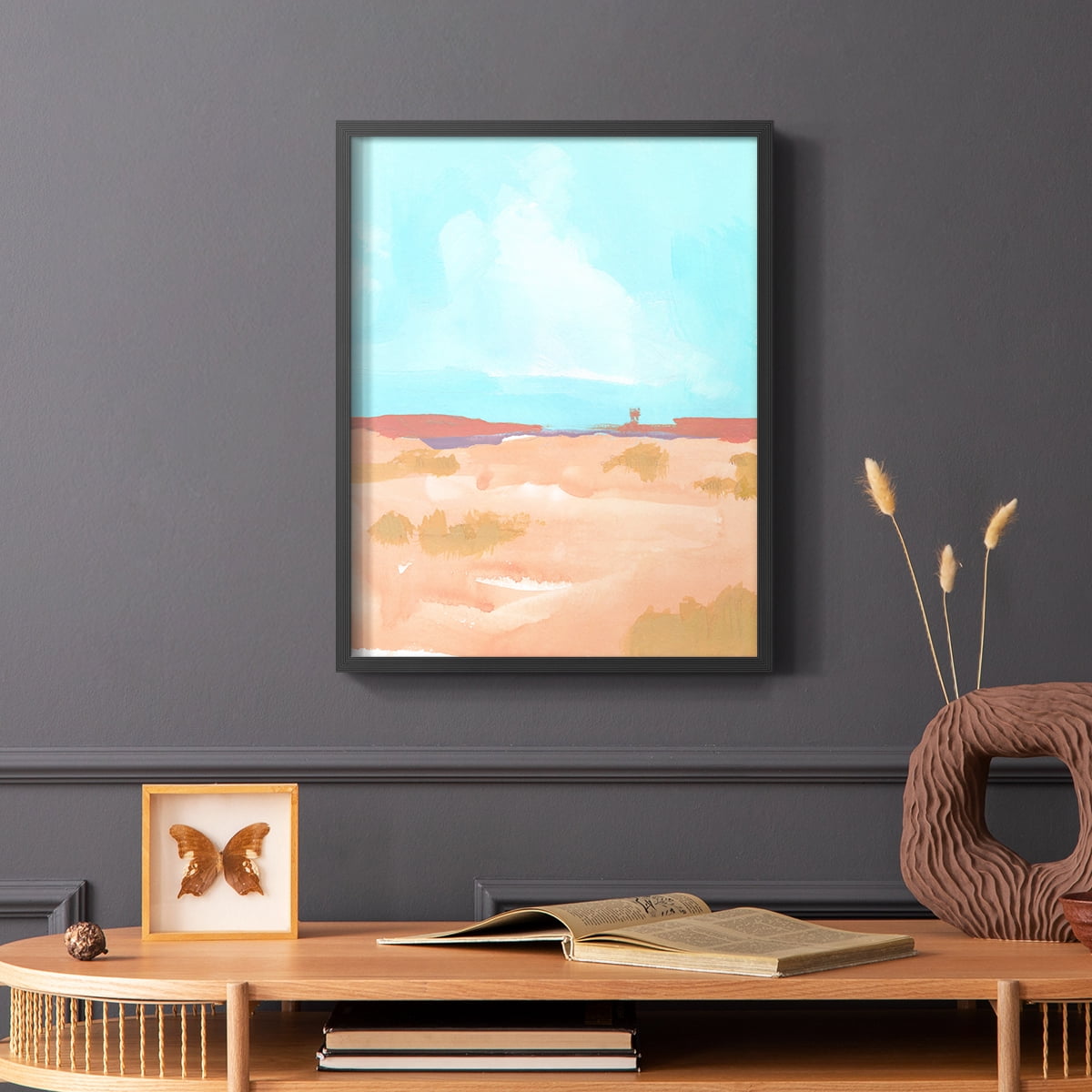 Wide Open Spaces II Framed Print in Black Solid Wood 16 x 20 Framed Print
