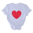 thumbnail image 5 of ICHUANYI Women's Shirts Fashion Casual Crew Neck Short Sleeve Tops Heart Print T-shirt Cloth New Trending, 5 of 6