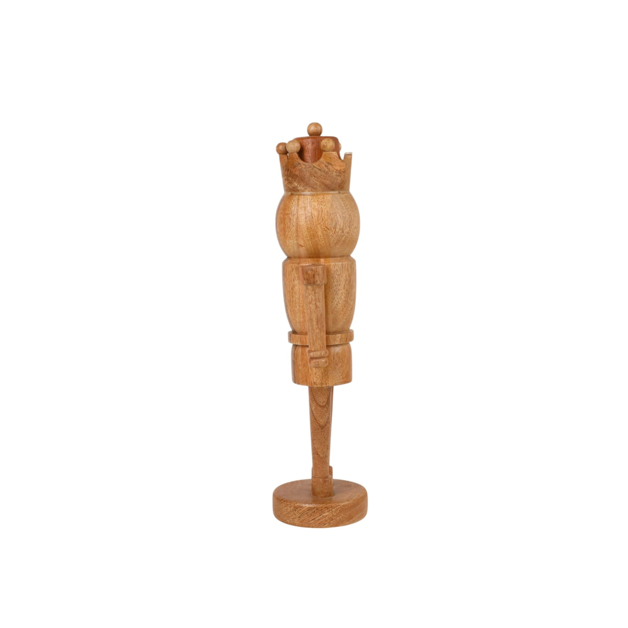 Handmade Solid Wood Nutcracker – Mushroom Style, Dark Brown, Vintage Retro Design