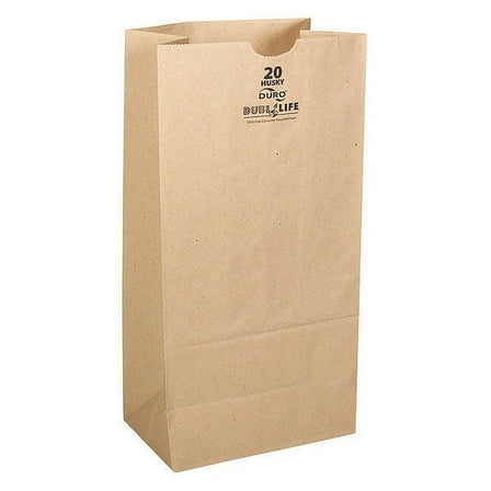 Duro Bag Grocery Bag, Brn, 16-1/8" L, 8-1/4" W, PK400(70220)