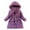 Purple, variant on Winter Savings Clearance! Edvintorg Kids Winter Coat Girls Solid Color Hooded Thick Warm Jackets With Gloves Children Girls Coats 6-13Years Kids Teenage Cotton Children Outerwear With Zipper