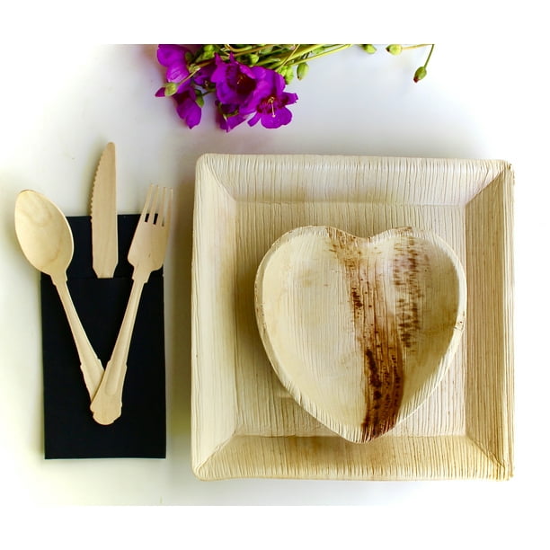 Party leaf plates 10 pic 10" Square 10 pic 6" heart and 30 pic