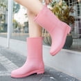thumbnail image 2 of AUDeals Women's Mid Tube Rain Boots Waterproof Non Slip Lightweight Outdoor Work Gardening Shoes, 2 of 7