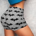 thumbnail image 4 of Pofeuu Bat Print Workout Shorts for Women Scrunch Butt Lifting High Waisted Yoga Gym Seamless Booty Biker Shorts-XX-Large, 4 of 8