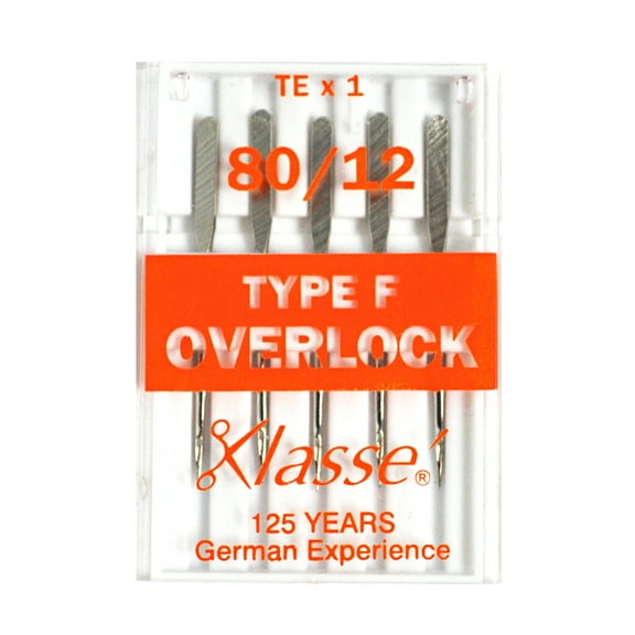 Klasse Serger Type F Overlock Size 80/12 Needles 5 Pack