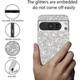 thumbnail image 3 of Compatible with Google Pixel 8 Case Glitter Shockproof, for Google Pixel 8 Phone Case Bling Sparkly TPU and PC Silicone Shiny Girl Women Thin Protective Cover (Silver), 3 of 14
