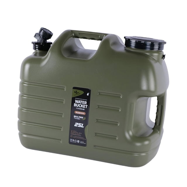 Water Container Water Carrier with Faucet, Screw Lid Drinking Water Bottle Water 25L