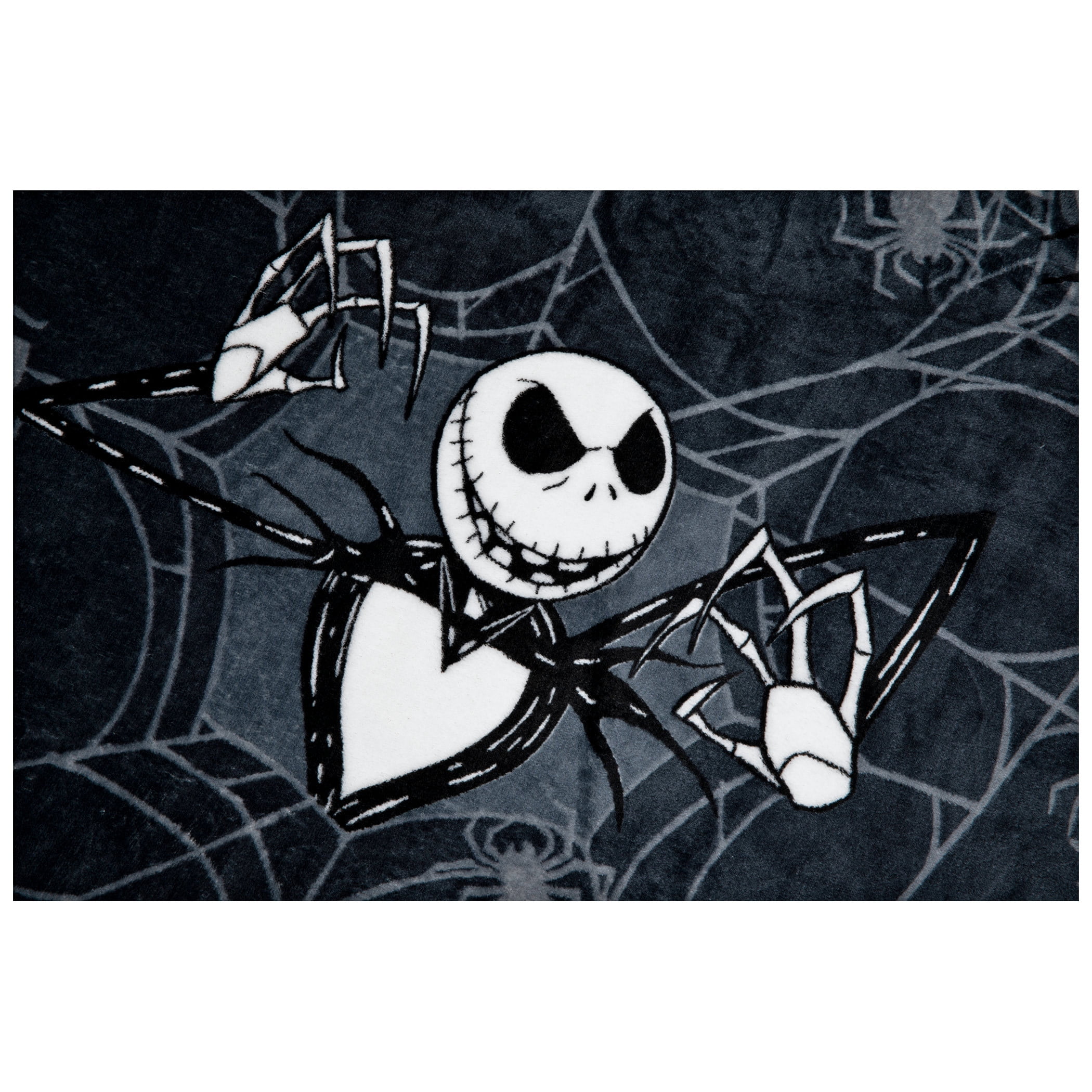 Jay Franco Nightmare Before Christmas Jack Skellington 62x90 Plush Throw Blanket, 100% Polyester