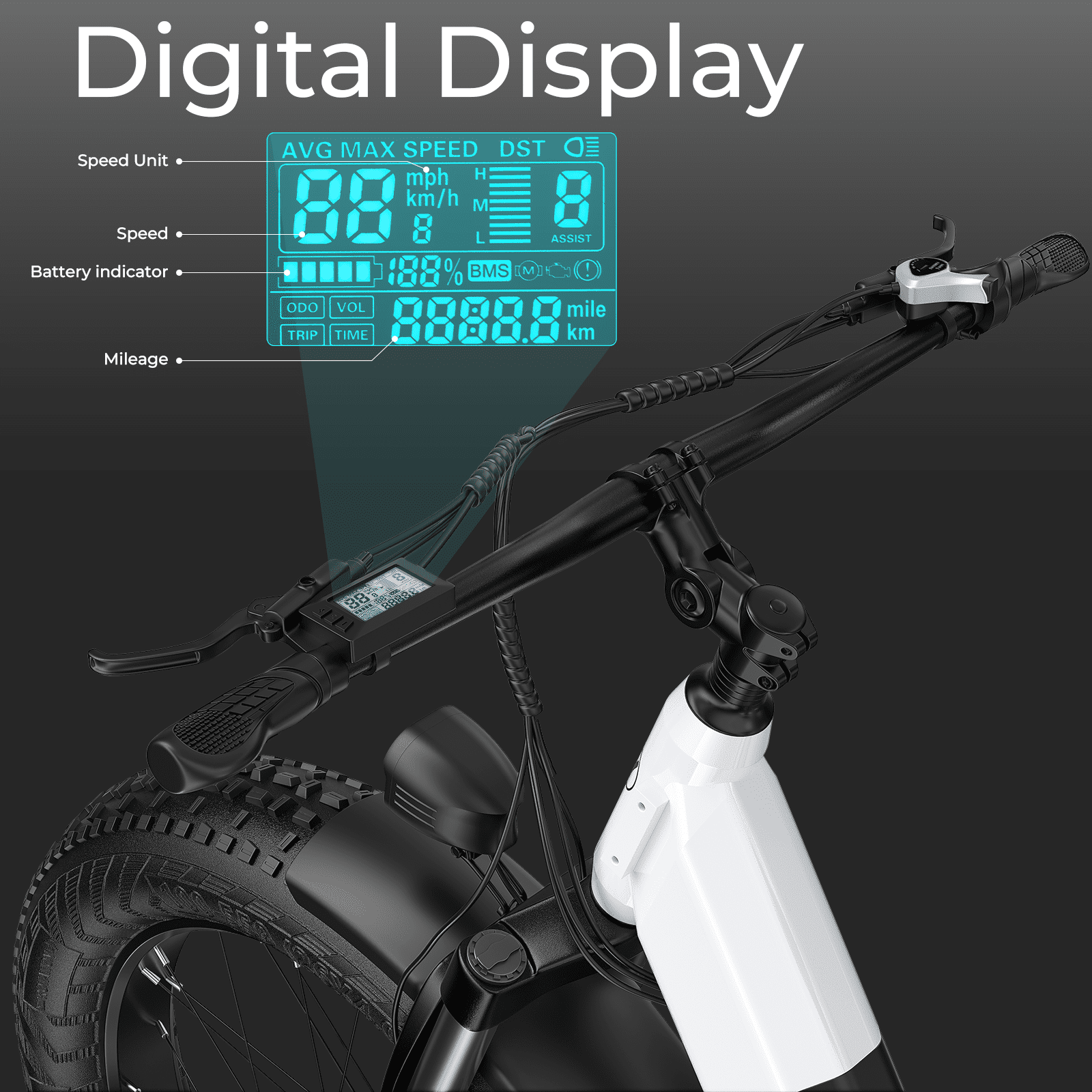 ANCHEER Electric Bike for Adults, 750W Ebike, 28MPH 60Miles Electric Mountain Bike, 26" Fat Tire Electric Bicycle with 48V 15AH Battery, Rear Rack, Lockable Suspension Fork,7 Speed, UL2849