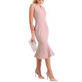 thumbnail image 4 of INSPIRE CHIC Women's Sleeveless Dress V Neck Elegant Work Fishtail Dresses, 4 of 5