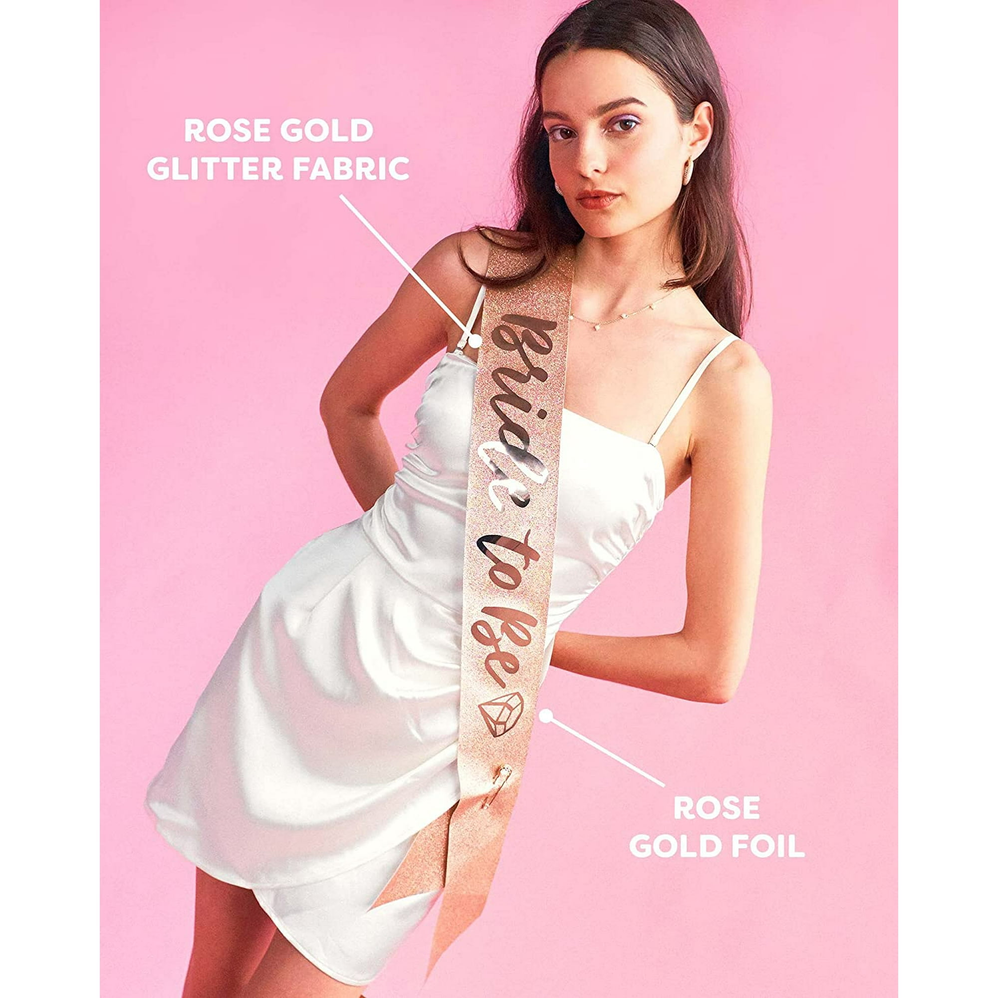 Rose gold glitter belt deals