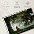 thumbnail image 6 of Elephant Stock Buddhist Monk Meditating Wall Art - Horizontal Canvas Wall Art - Living Room Wall Decor - Wellness Canvas - Gray And Green Decor - 45" x 30", 6 of 8