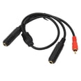thumbnail image 3 of Hembra de 635 mm a hembra de 635 mm y cable cable en Y divisor negro estéreo para amplificadores, 3 of 8