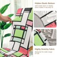 thumbnail image 5 of Yayeee 2 Pack Dining Chair Covers Stretch Parson Chairs Slipcovers Seat Protector, Green Abstract Geometric, 5 of 6