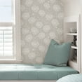 thumbnail image 6 of NuWallpaper Dandelion Grey Vinyl Peel And Stick Wallpaper, 216-in by 20.5-in, 30.75 sq. ft., 6 of 8