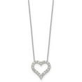 thumbnail image 2 of Auriga 14K White Gold 2.7 mm Lab Grown Diamond Open Heart Necklace 18" for Women, 2 of 5
