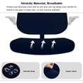 thumbnail image 4 of Computer Office Chair Cover - Stretchable Washable Chair Cover for Rotating Chairs - Durable and Protective Armchair Cover Slipcover (Navy Blue), 4 of 8