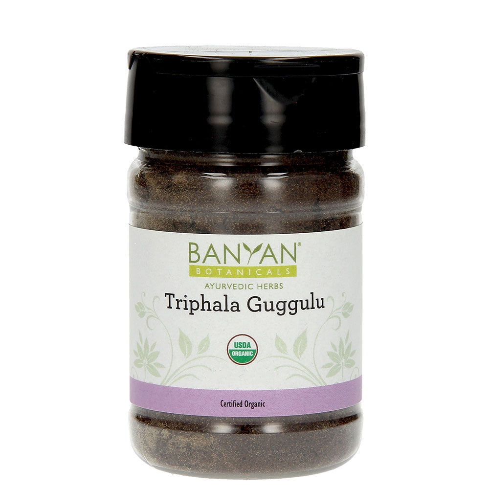 Banyan Botanicals Triphala Guggulu powder (spice jar)