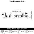 thumbnail image 2 of Motivational Wall Decals Quotes Just Breathe Vinyl Wall Decal Yoga Quotes Positive Relax Motto Art Letters Sayings Living Room Décor Lettering for Living Room Bedroom Wall Decorations, 2 of 7