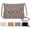 Grey, variant on Women's Crossbody Bag Wallet Bohemian Shoulder Bag Woven Crochet Purse Suitable for Summer Beach Travel Clutch Bag
