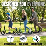 Large Kick Scooter for Adults & Teens – 12 Spoked Air Tires, 300lbs, Tall Bars, Wide Deck, Kickstand – Madd Gear Metro Urban Glide 300