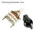 thumbnail image 3 of 2P6T 2 Pole 6 Throw 2 Deck Band Channel Rotary Switch with Plastic Knob 1pcs, 3 of 4
