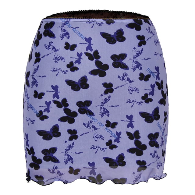 Falda ajustada para mujer, talle alto, envoltura de cadera, estampados elegantes, colores brillantes, falda corta para mujer para salidas de fiesta, citas, morado L
